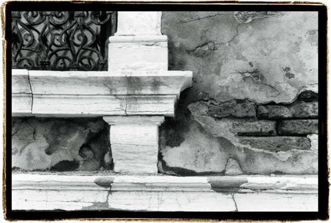 A Venetian Stroll III White Modern Wood Framed Art Print with Double Matting by DeNardo, Laura