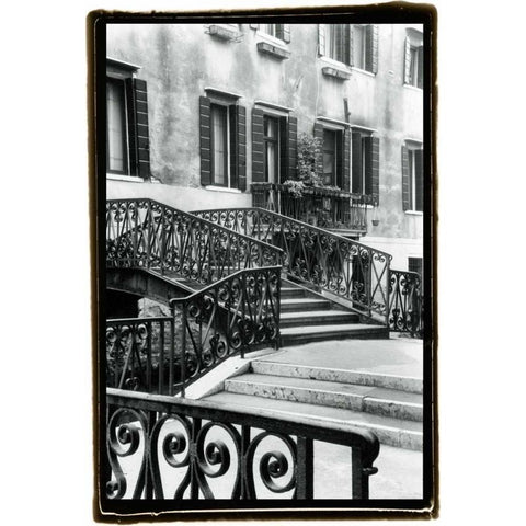 A Venetian Stroll IV Gold Ornate Wood Framed Art Print with Double Matting by DeNardo, Laura