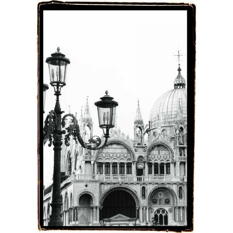 A Venetian Stroll V Black Modern Wood Framed Art Print with Double Matting by DeNardo, Laura