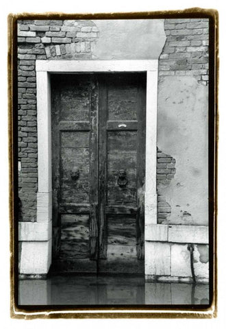The Doors of Venice III Black Ornate Wood Framed Art Print with Double Matting by DeNardo, Laura