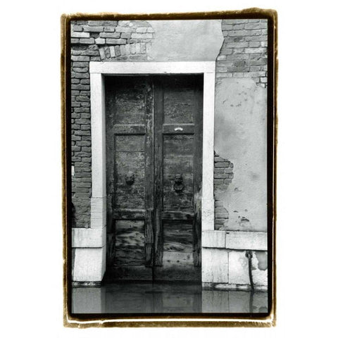 The Doors of Venice III Black Modern Wood Framed Art Print by DeNardo, Laura