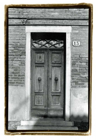 The Doors of Venice IV White Modern Wood Framed Art Print with Double Matting by DeNardo, Laura