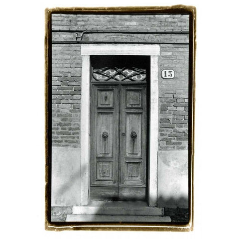 The Doors of Venice IV Black Modern Wood Framed Art Print by DeNardo, Laura