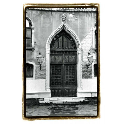 The Doors of Venice V Black Modern Wood Framed Art Print by DeNardo, Laura