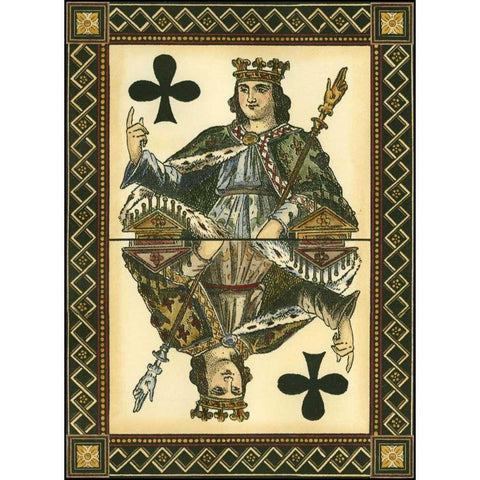 Lets Play Cards I Gold Ornate Wood Framed Art Print with Double Matting by Vision Studio