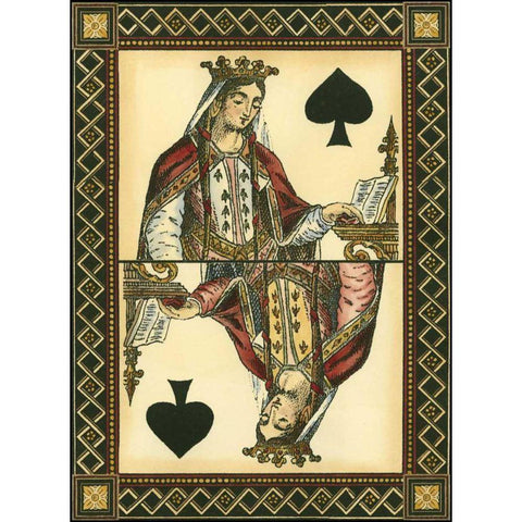 Lets Play Cards II White Modern Wood Framed Art Print by Vision Studio