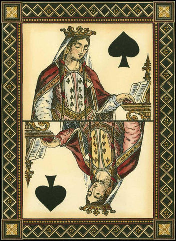 Lets Play Cards II Black Ornate Wood Framed Art Print with Double Matting by Vision Studio