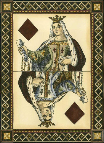 Lets Play Cards IV White Modern Wood Framed Art Print with Double Matting by Vision Studio