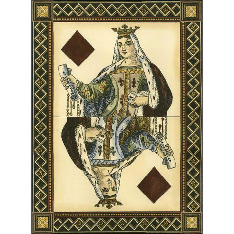 Lets Play Cards IV Black Modern Wood Framed Art Print with Double Matting by Vision Studio