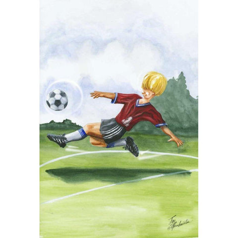 Kickin it I Gold Ornate Wood Framed Art Print with Double Matting by Throckmorton, Jay