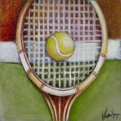 40 Love White Modern Wood Framed Art Print by Harper, Ethan