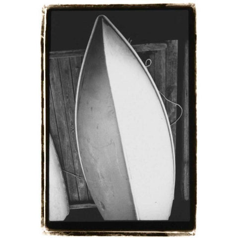 Upside, Downside Black Modern Wood Framed Art Print with Double Matting by DeNardo, Laura