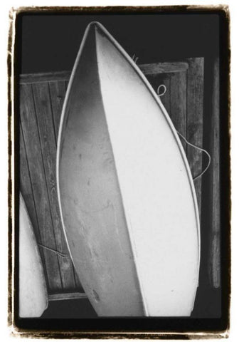 Upside, Downside White Modern Wood Framed Art Print with Double Matting by DeNardo, Laura