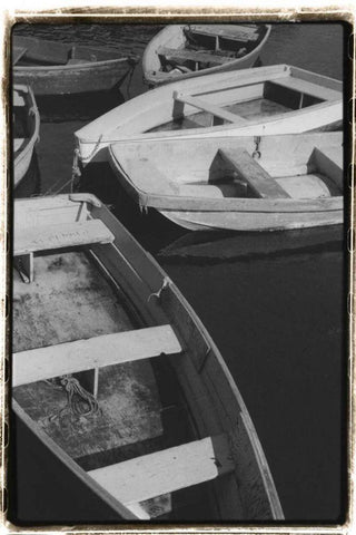 5 at Rest White Modern Wood Framed Art Print with Double Matting by DeNardo, Laura