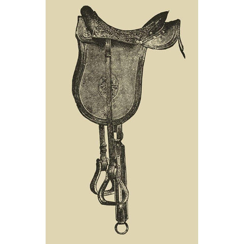 Antique Saddle IV White Modern Wood Framed Art Print by Vision Studio