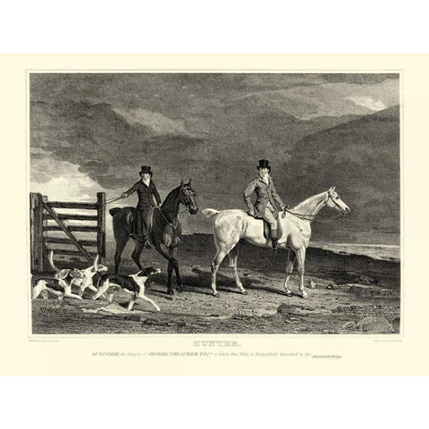 Hunter White Modern Wood Framed Art Print by Scott, John