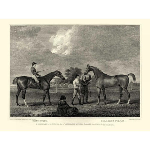 Eclipse and Shakespeare White Modern Wood Framed Art Print by Scott, John