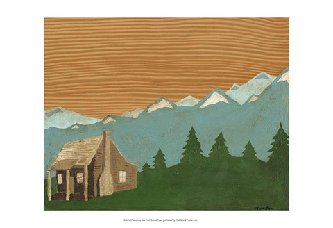 Montana Sky 1 White Modern Wood Framed Art Print with Double Matting by Lam, Vanna