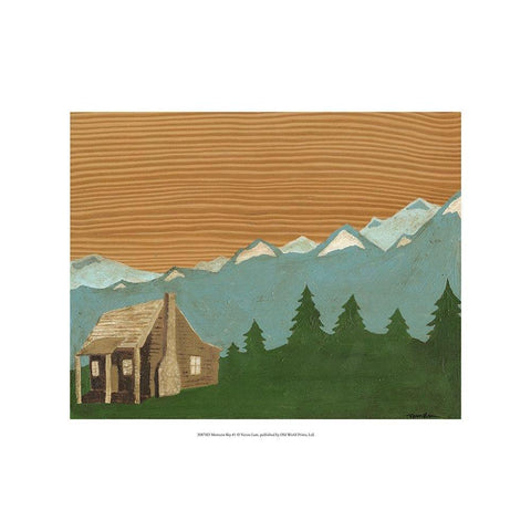 Montana Sky 1 Black Modern Wood Framed Art Print with Double Matting by Lam, Vanna