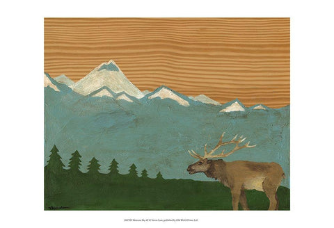 Montana Sky 2 White Modern Wood Framed Art Print with Double Matting by Lam, Vanna