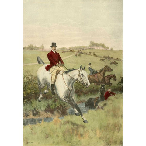 Small The First Jump White Modern Wood Framed Art Print by Blinks, Thomas