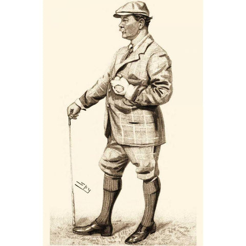 Vanity Fair Golfers III Black Modern Wood Framed Art Print with Double Matting by Spy