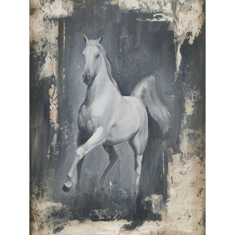 Running Stallion II Gold Ornate Wood Framed Art Print with Double Matting by Harper, Ethan