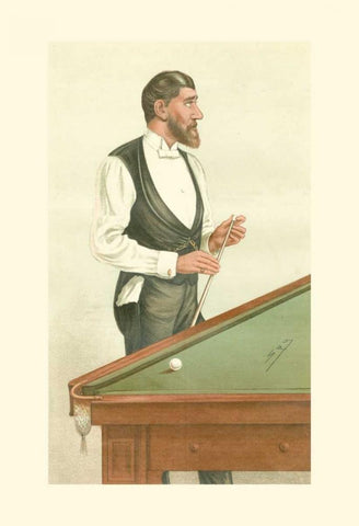 Vanity Fair Billiards Black Ornate Wood Framed Art Print with Double Matting by Spy