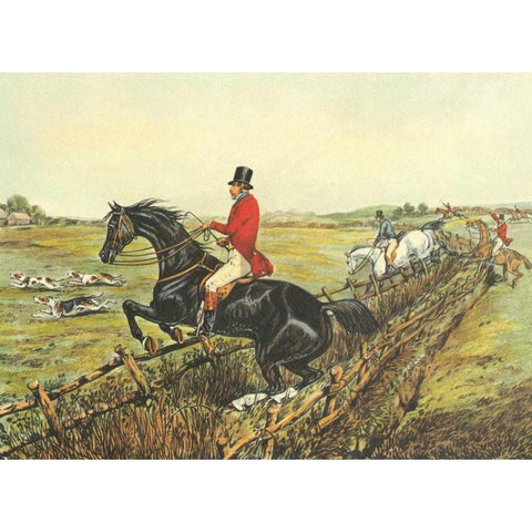 The English Hunt IV White Modern Wood Framed Art Print by Henry, Alken