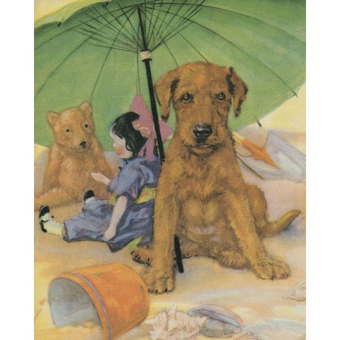 Terrier Trouble I Black Modern Wood Framed Art Print with Double Matting by Unknown