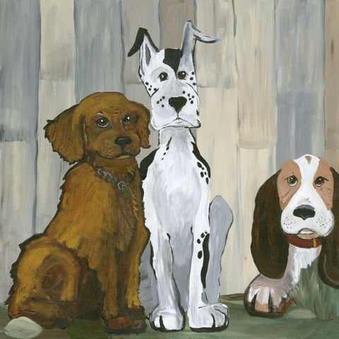 Sit and Stay I White Modern Wood Framed Art Print by Choate, Lisa