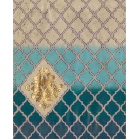 Blue Mahal I Gold Ornate Wood Framed Art Print with Double Matting by Lam, Vanna