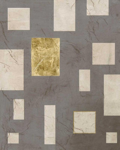 Metro Edge I White Modern Wood Framed Art Print with Double Matting by Lam, Vanna