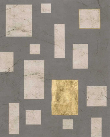 Metro Edge II White Modern Wood Framed Art Print with Double Matting by Lam, Vanna