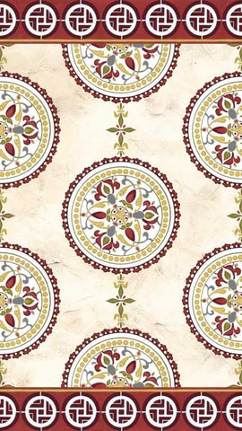 Embellished Mandala Panel II Black Ornate Wood Framed Art Print with Double Matting by Unknown