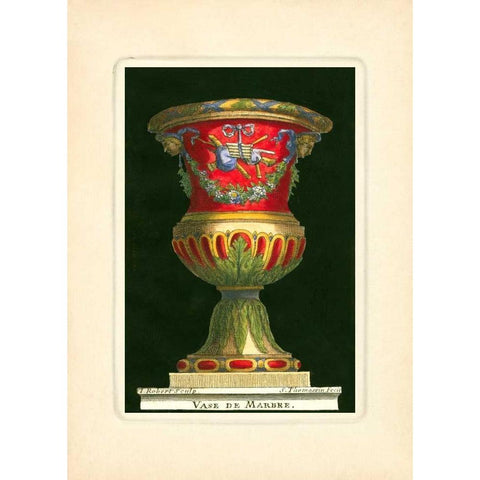 Vase with Instruments White Modern Wood Framed Art Print by Thomassin, S.