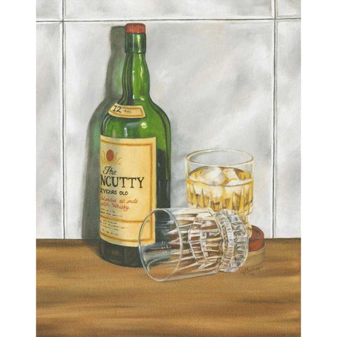 Scotch Series I White Modern Wood Framed Art Print by Goldberger, Jennifer