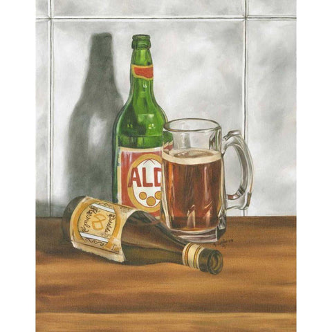 Beer Series I Gold Ornate Wood Framed Art Print with Double Matting by Goldberger, Jennifer