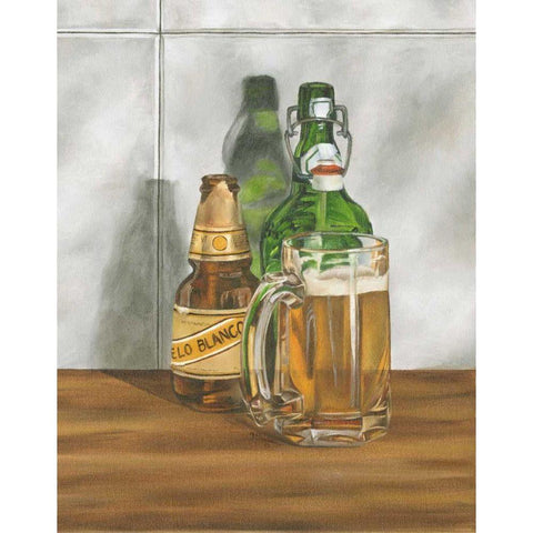 Beer Series II Black Modern Wood Framed Art Print with Double Matting by Goldberger, Jennifer