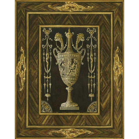 Inlay Study I Black Modern Wood Framed Art Print by Unknown