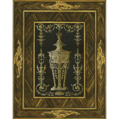 Inlay Study II White Modern Wood Framed Art Print by Unknown