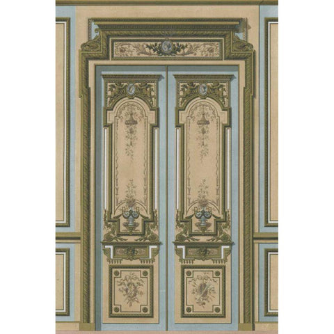 Palace Doors I White Modern Wood Framed Art Print by Unknown