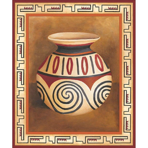 Southwest Pottery IV White Modern Wood Framed Art Print by Zarris, Chariklia