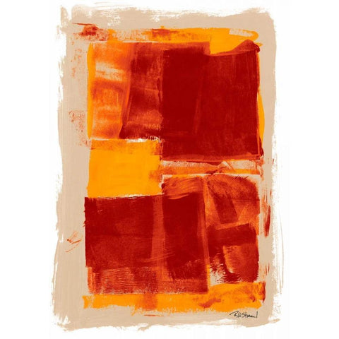 Monoprint II Black Modern Wood Framed Art Print by Stramel, Renee W.