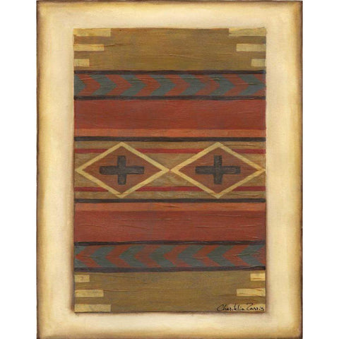 Rio Grande Weaving I Gold Ornate Wood Framed Art Print with Double Matting by Zarris, Chariklia