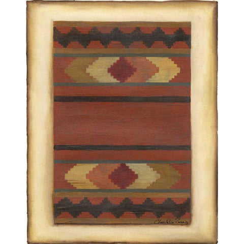 Rio Grande Weaving II Black Modern Wood Framed Art Print with Double Matting by Zarris, Chariklia