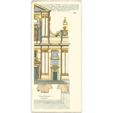 Classical Facade I White Modern Wood Framed Art Print by Unknown