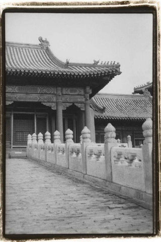 Forbidden City Walk, Beijing  Black Ornate Wood Framed Art Print with Double Matting by DeNardo, Laura