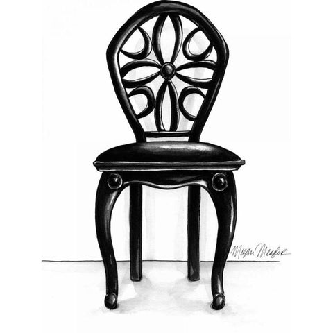 Designer Chair II White Modern Wood Framed Art Print by Meagher, Megan