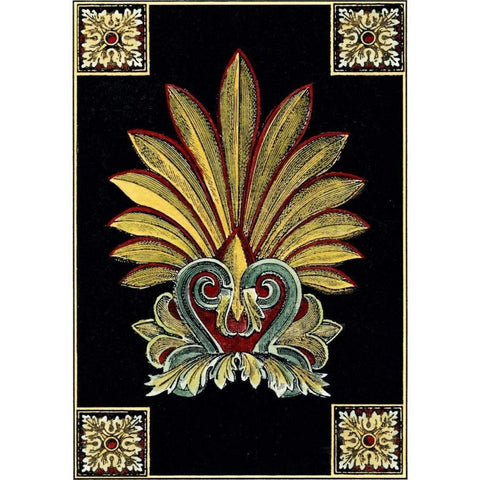 Petite Finial on Black I White Modern Wood Framed Art Print by Vision Studio